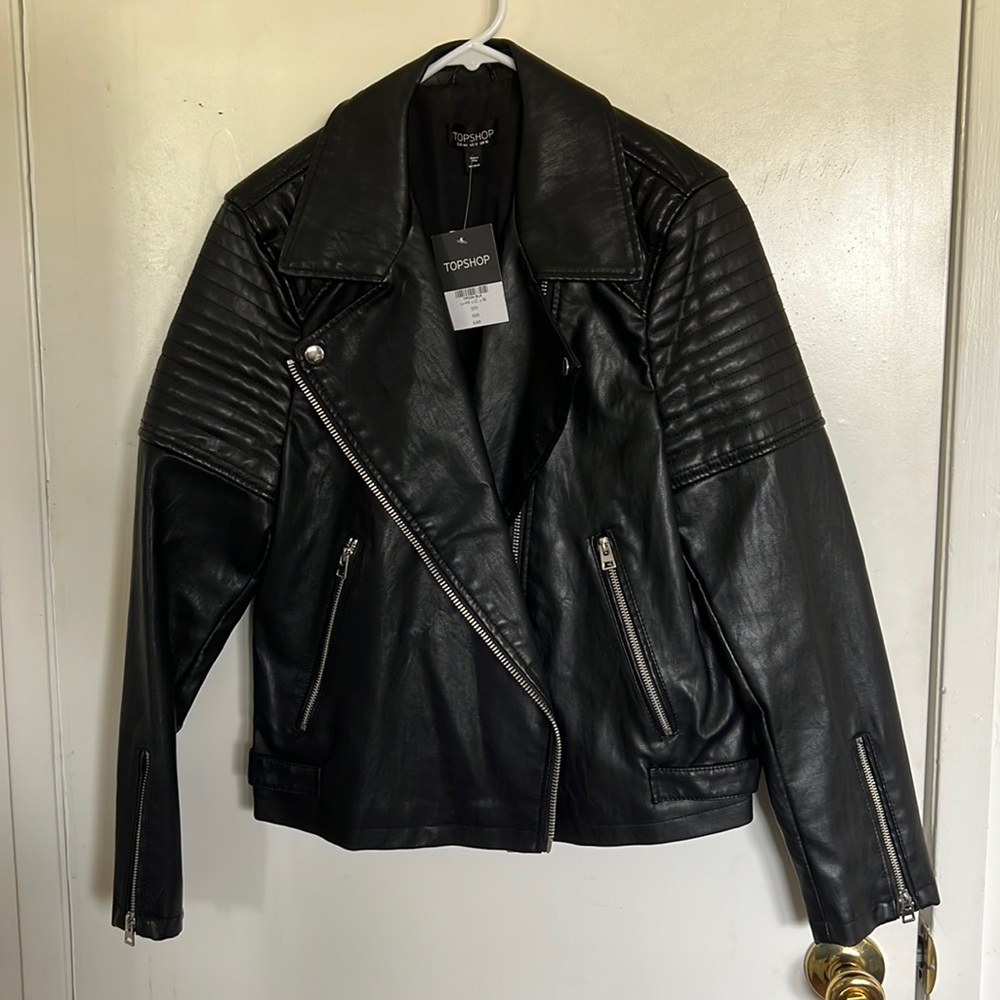 Topshop leather moto jacket NWT